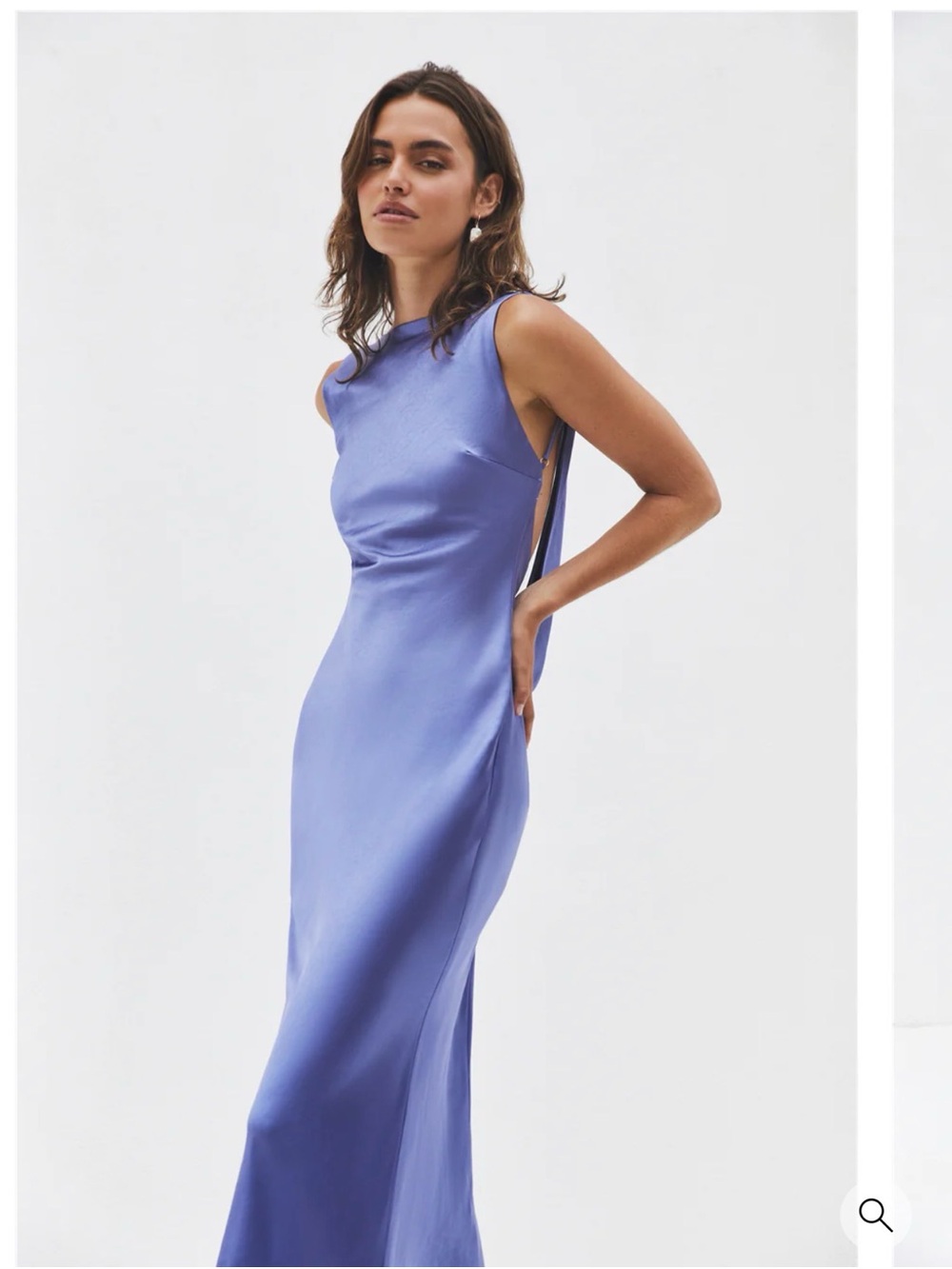 Runaway the Label Raelyn Satin Maxi Dress in Iris